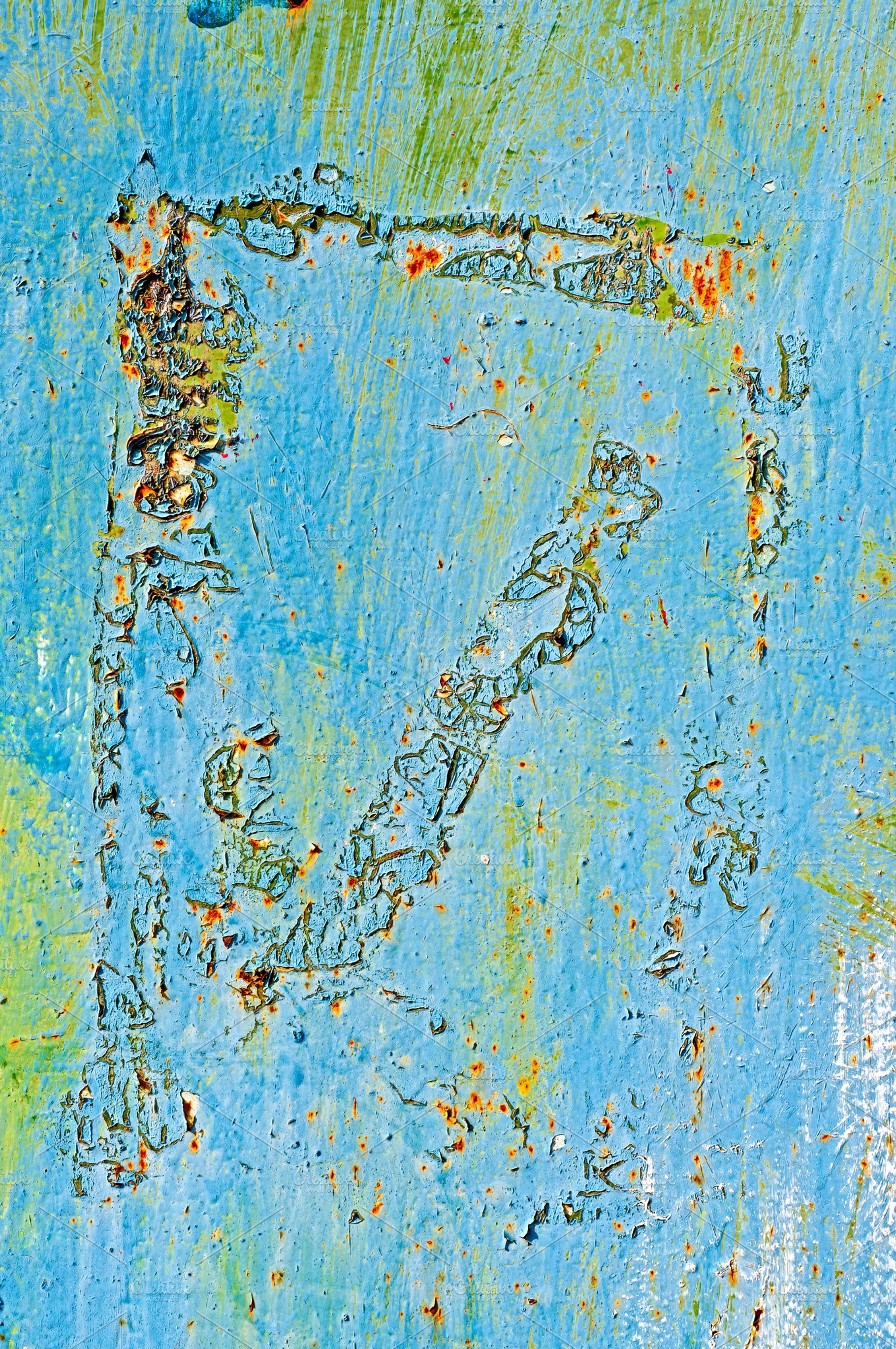 Blue Peeled Texture