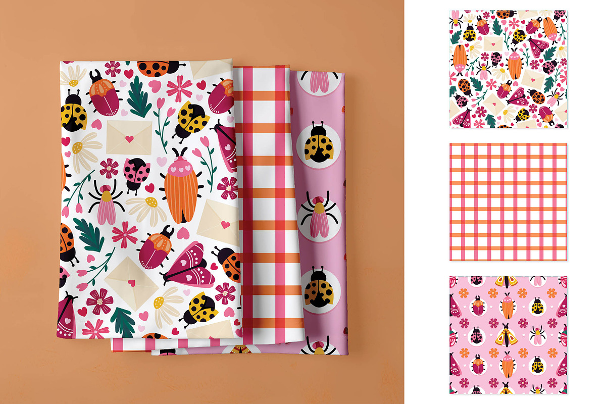Love Bug Valentine Seamless Patterns, a Pattern Graphic by Alanna Messina Design Co (Photo 6 of 8)