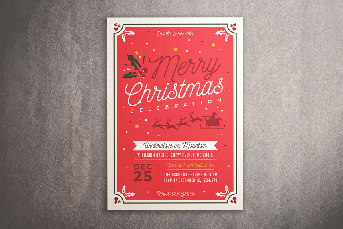 Christmas Celebration Flyer, a Flyer Template by KMZVR.Lab (Photo 1 of 4)
