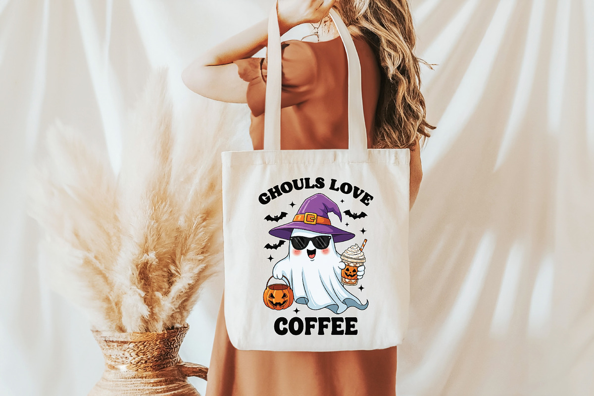Ghouls Love Coffee Sublimation PNG, an Illustration by Libby Wishes (Photo 4 of 6)