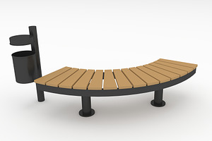 3D Model Bench Park 50