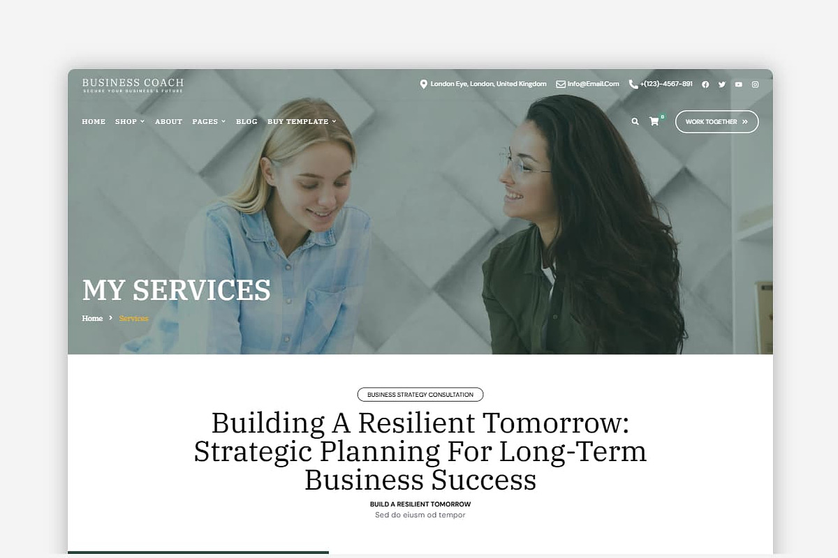 Business Coach WordPress Theme preview 4