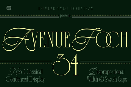DT Avenue Foch Display, a Serif Font by Deveze Type Foundry