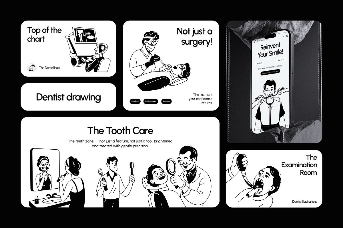 Dentist Drawing Illustration, a Healthcare Illustration by Vectors Market (Photo 3 of 9)
