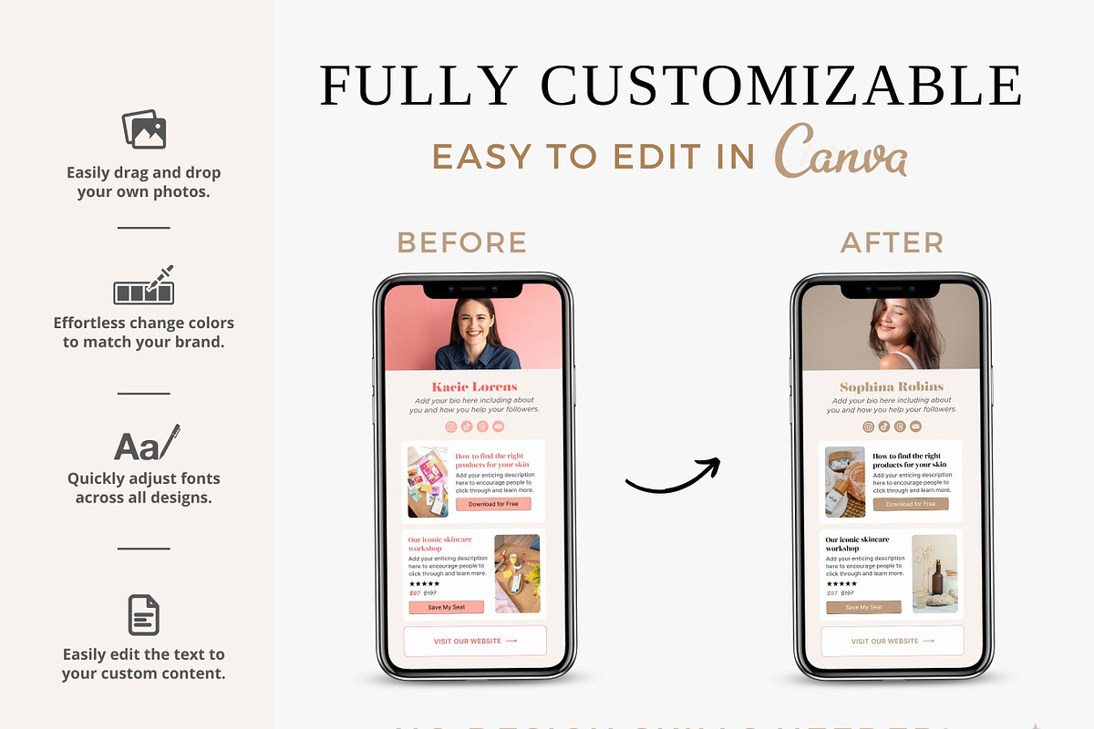 Stan Link In Bio Canva Template, a Landing Page Template by Ciera Design Templates (Photo 5 of 9)