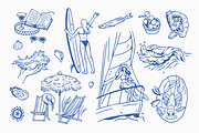 Dolce Vita, summer set + backgrounds, a Decorative Illustration by Good Studio (Thumbnail 3 of 28)