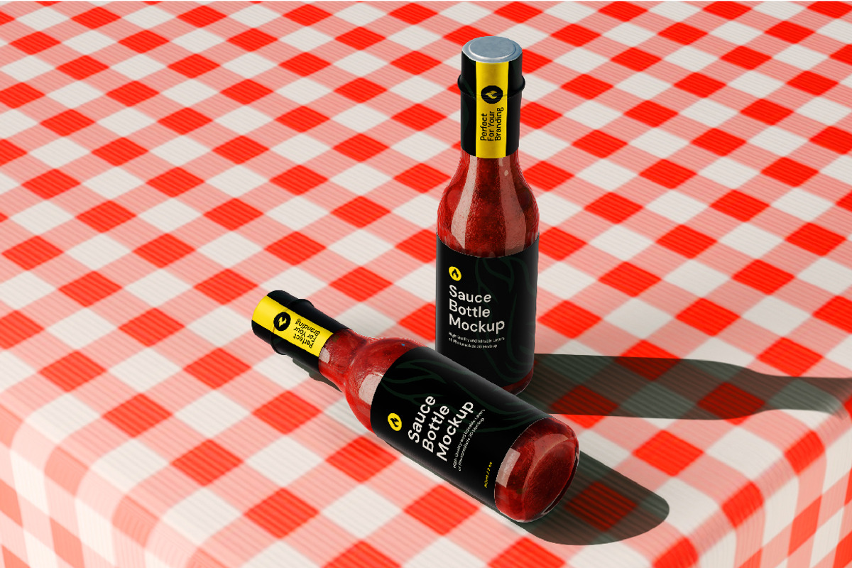 Sauce Bottle Packaging Mockup, a Cups & Container Mockup by Rahardi Creative (Photo 3 of 4)