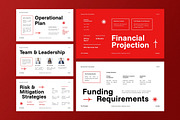 Red White Business Plan PPT, a Presentation Template by Aiyari Graphic (Thumbnail 4 of 5)