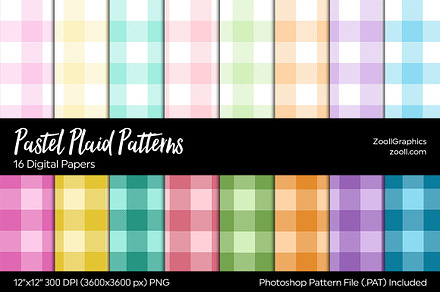 Pastel Plaid Digital Papers
