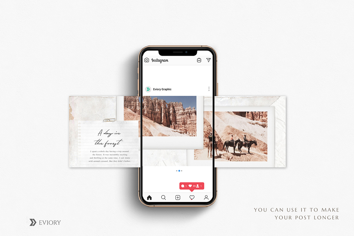 Instagram Puzzle Paper - Canva & PS, a Social Media Template by Eviory