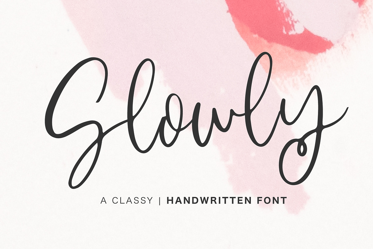Slowly | Handwritten Font, a Script Font by Artstudio (Photo 1 of 7)