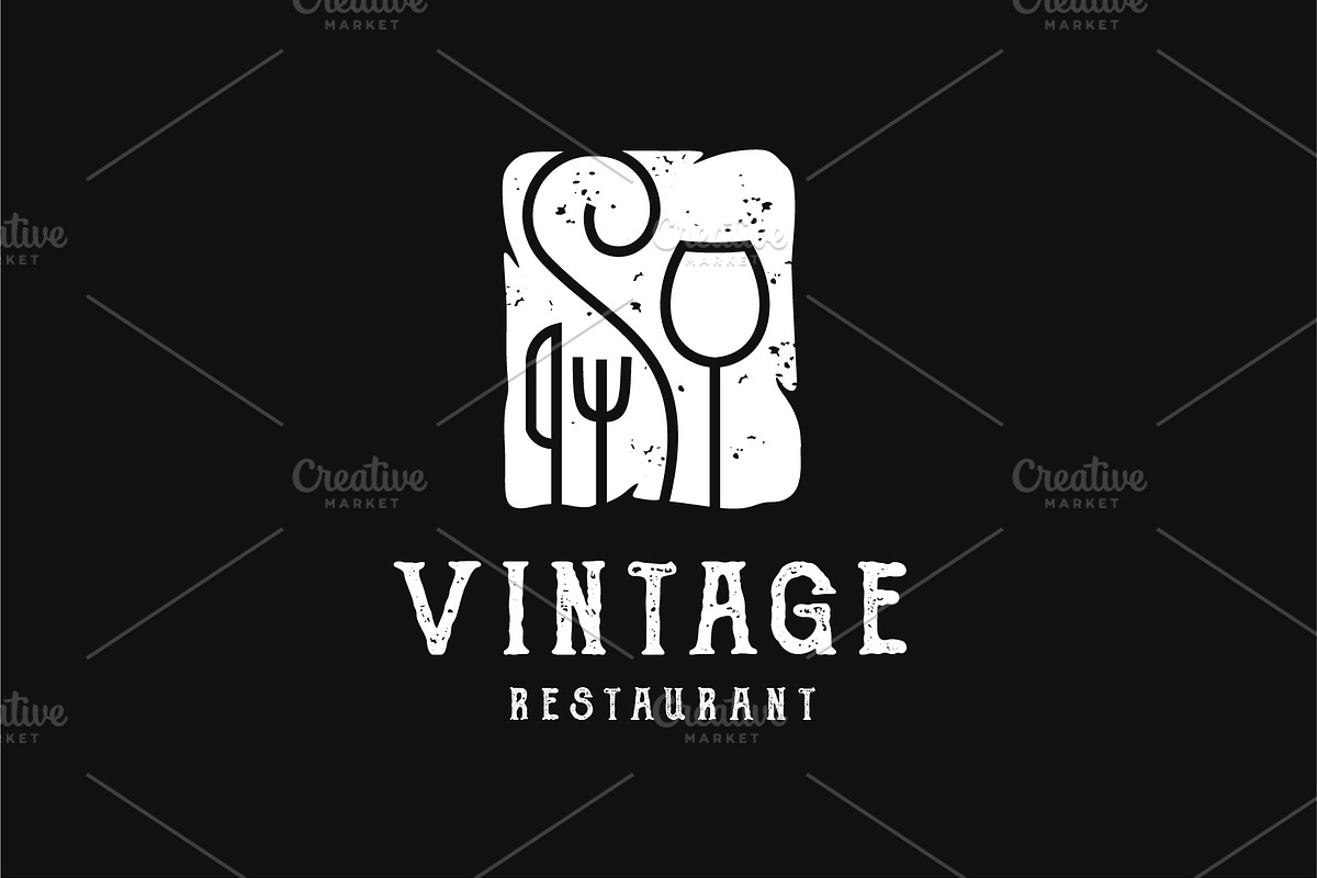 Vintage ruistic restauran food logo, a Branding & Logo Template by ...
