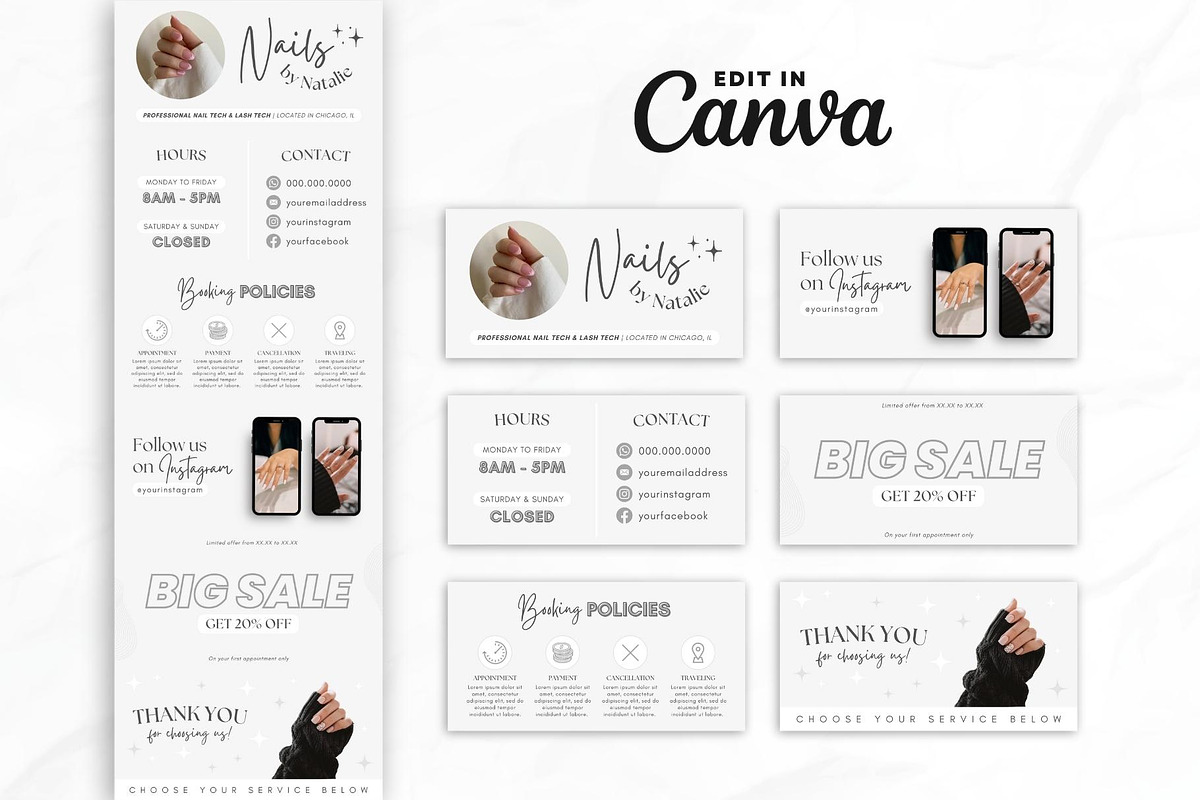 Nail Tech Acuity Scheduling • Canva, a Websites & App Template by OniriqveDesigns (Photo 3 of 8)