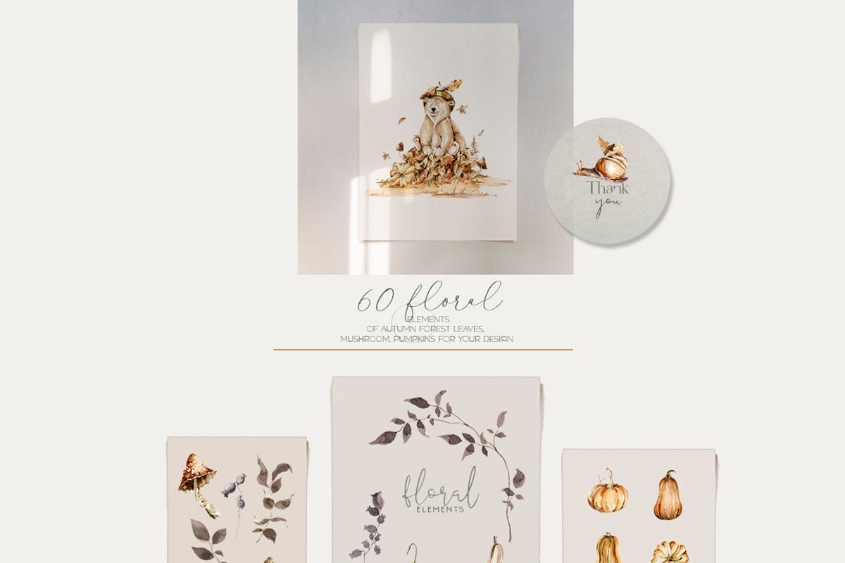 Autumn woodland Forest fall animals, an Animal Illustration by 60secondsArt (Photo 11 of 13)