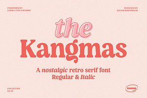 Kangmas - Nostalgic Retro Serif Font, a Serif Font by Zarma Type