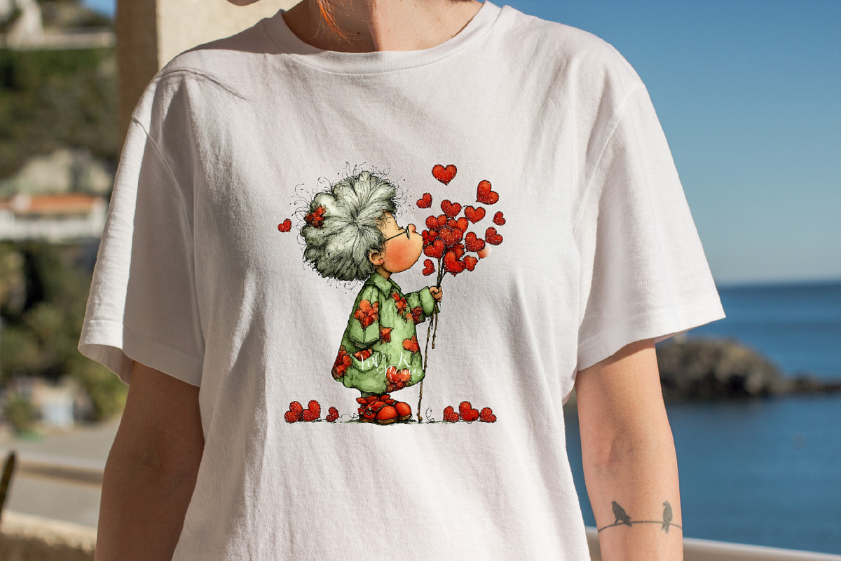 Whimsical Valentines Grandma Clipart, an Illustration by SVGArt (Photo 4 of 8)