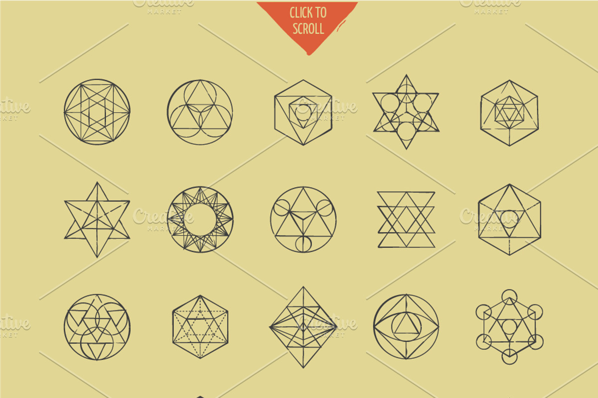 Geometric elements set, a Decorative Illustration by Marish (Photo 2 of 4)