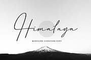Himalaya | Monoline Signature Font, a Script Font by Moove Studio (Thumbnail 1 of 8)