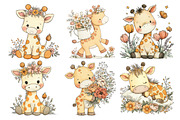 Cute Baby Giraffe Clipart, an Animal Illustration by Creative Art (Thumbnail 5 of 7)
