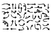 Set of thick hand drawn arrows, a Decorative Illustration by Yayasya (Thumbnail 1 of 3)
