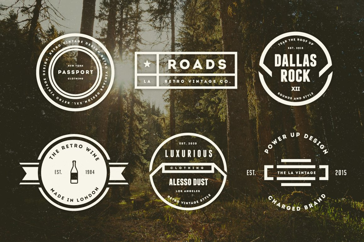 14 Vintage Logos & Badges, a Branding & Logo Template by Design District (Photo 4 of 4)