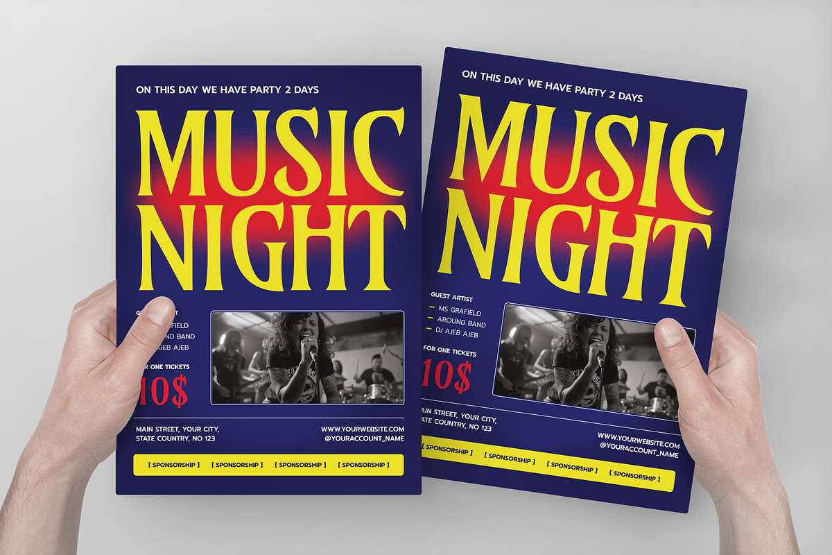 Music Night Flyer, a Flyer Template by Annora Studio (Photo 4 of 5)