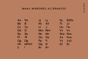 Reflected - Sans W Mirrored Glyphs