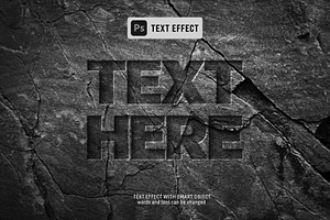 Debossed Text Effect Mockup, a Layer Style Add-On by PopotLane
