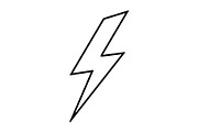 Black lightning bolt icon, an Outline Icon by Nurlan's shop (Thumbnail 3 of 3)