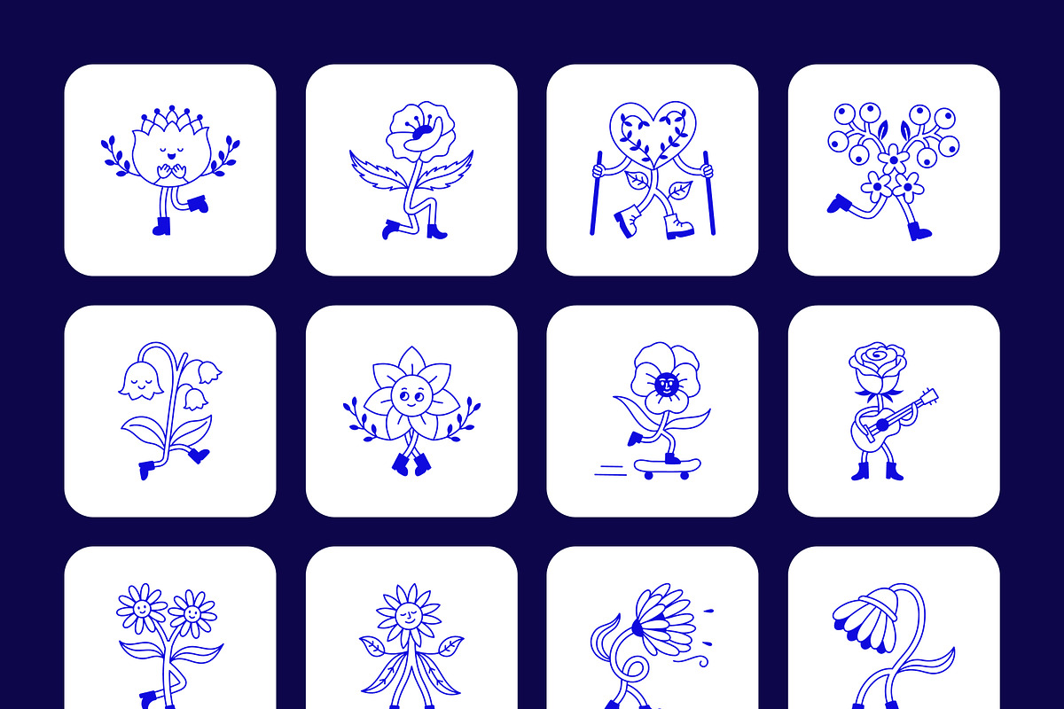 95 Flower Doodles Hand-drawn Icons, an Outline Icon by Prosymbols (Photo 11 of 11)