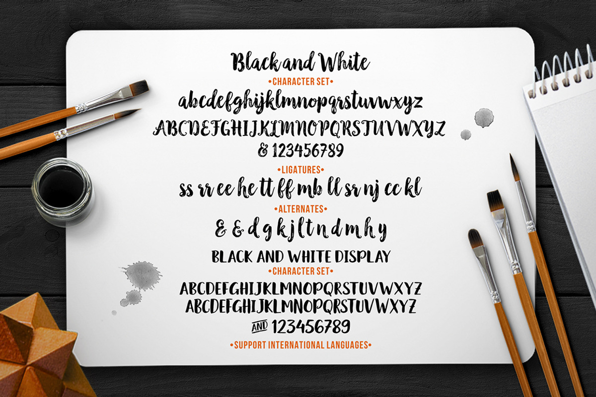 Black & White Font Duo, a Script Font by Seniors (Photo 15 of 15)