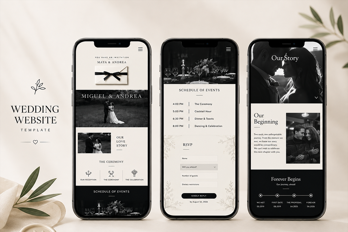 Wedding Website Canva Template, an UI Kit Template by SKVidz (Photo 7 of 7)