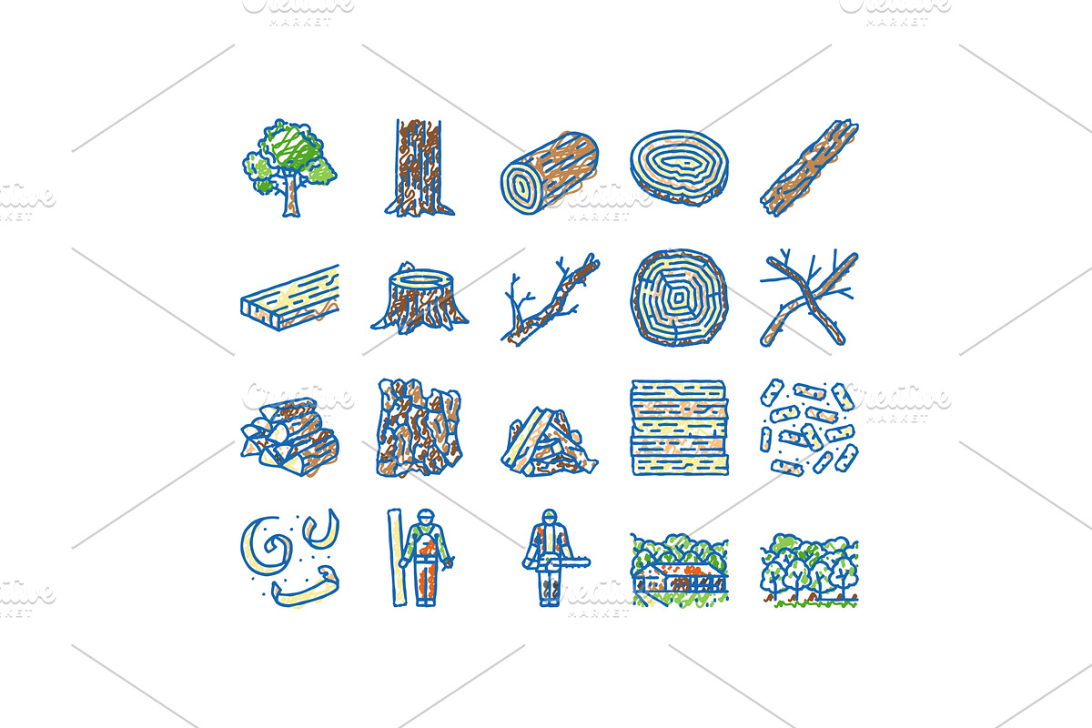 wood timber tree wooden material, an Object Illustration by pikepicture