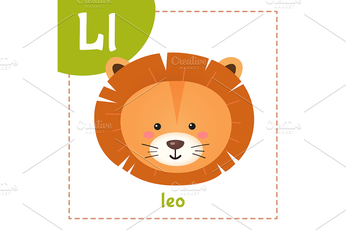 Cartoon English alphabet, a Decorative Illustration by Elen_Art