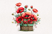Whimsical Spring Poppy Flowers, an Illustration by CreationArt (Thumbnail 10 of 10)