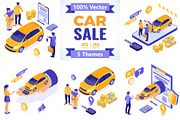 Car Sale Sharing Rent, a Finance Illustration by TAlex (Thumbnail 1 of 6)