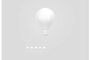 White Light Bulb With Loading Bar