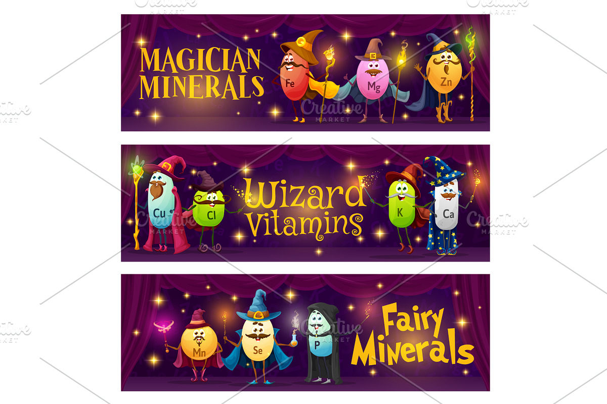 Cartoon vitamins, micronutrients, a Food Illustration by Vector Tradition (Photo 1 of 3)