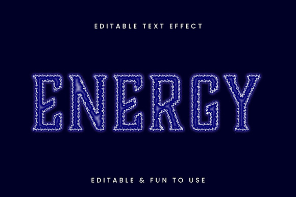 Electric Glow Text Effect