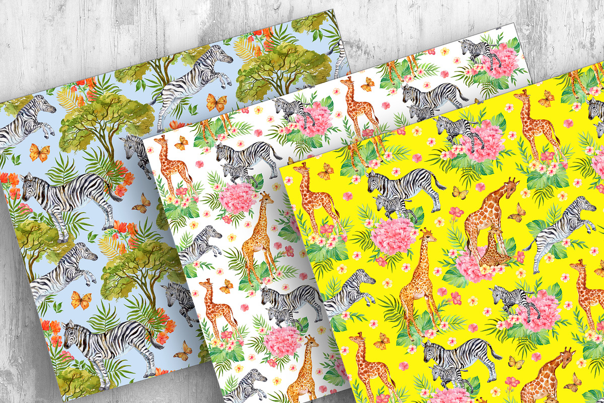 Zebra and Giraffe Patterns, a Pattern Graphic by MitrushovaArt (Photo 9 of 11)