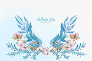 Delicate blue watercolor set., a Decorative Illustration by rubinat (Thumbnail 1 of 6)
