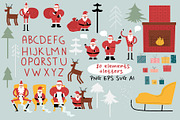 The Santa Trio clipart Collection, an Illustration by svetlatek (Thumbnail 2 of 10)