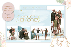 PSD Photo Gift Card Template 38