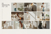 Aera Tote Bag Mockups, a Packaging Mockup by Salt Color Studio (Thumbnail 9 of 9)