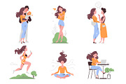 Self care illustrations kit, an Object Graphic by Funnystore (Thumbnail 2 of 6)