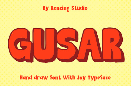 Gusar - Hand draw Joy Font, a Handwritten Font by Pixel Picasso Studio