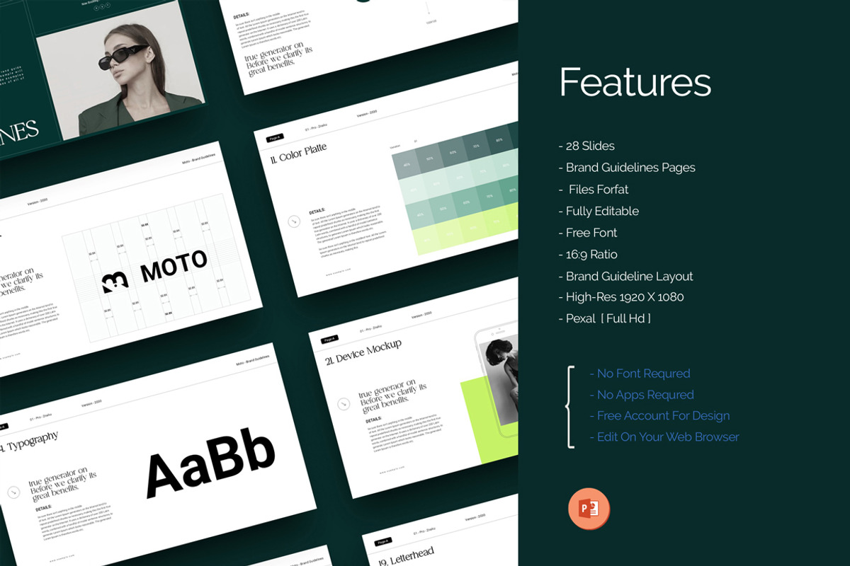 Moto Brand Guidelines Presentation, a Presentation Template by Dream-Lab (Photo 9 of 9)
