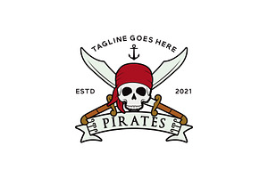 Pirates Logo, a Branding & Logo Template by Atlantis X Nurman Arbai