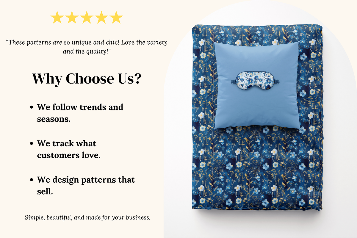 Cyanotype Gold Seamless Patterns, a Pattern Graphic by Ninterints (Photo 3 of 13)