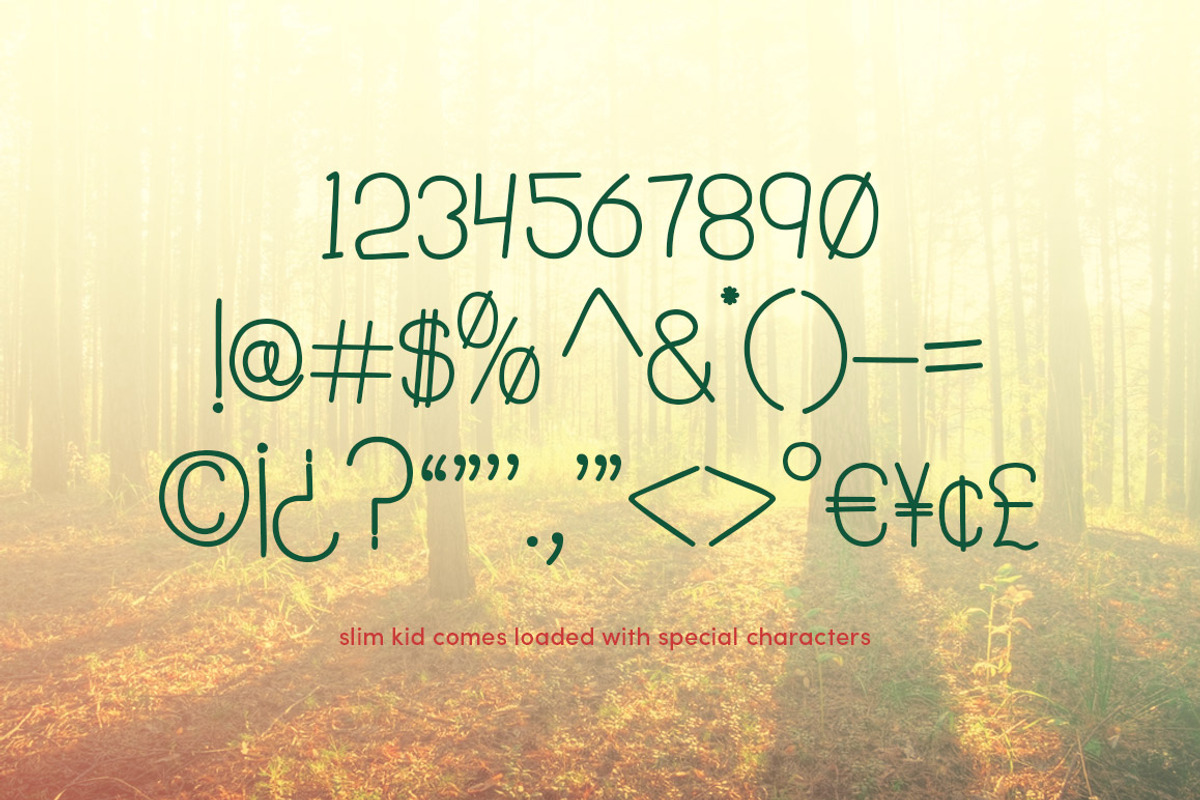slim kid typeface preview 4
